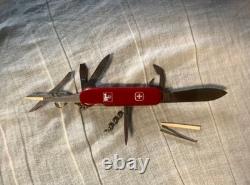 Rare Vintage Wenger Swiss Army Knife Left Handed Model Red Multi-Tool Genuine