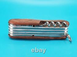 Rare Wenger EvoWood S557 Walnut Scals Swiss Army Knife Multi Tool