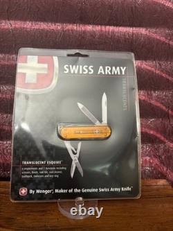 Rare Wenger Swiss Army Knife Esquire In Translucent Orange