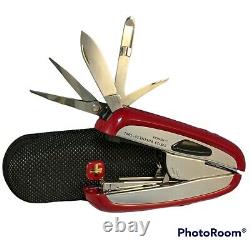 Rare Wenger Swiss Business Tool No. 60 Red Swiss Army Knife Never Used Stapler