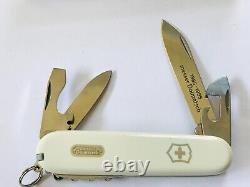 Rare White Victorinox Spartan Swiss Army Knife Messer Dolmetsch Centennial 1985