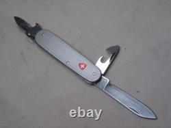 Rare vintage Victorinox Swiss Army knife ribbed alloy old shield Officer Suisse