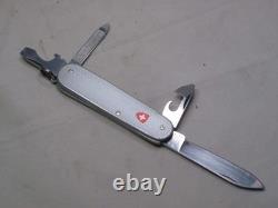 Rare vintage Victorinox Swiss Army knife ribbed alloy old shield Officer Suisse