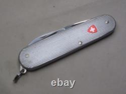 Rare vintage Victorinox Swiss Army knife ribbed alloy old shield Officer Suisse