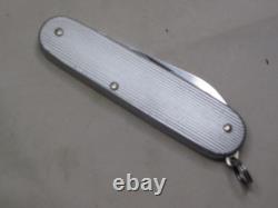 Rare vintage Victorinox Swiss Army knife ribbed alloy old shield Officer Suisse