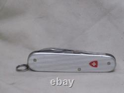 Rare vintage Victorinox Swiss Army knife ribbed alloy old shield Officer Suisse