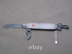 Rare vintage Victorinox Swiss Army knife ribbed alloy old shield Officer Suisse