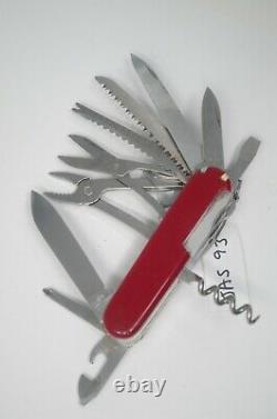 Red Victorinox SwissChamp SuperTimer Pocket Knife Swiss Army with Clock Face