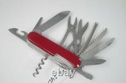 Red Victorinox SwissChamp SuperTimer Pocket Knife Swiss Army with Clock Face