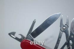 Red Victorinox SwissChamp SuperTimer Pocket Knife Swiss Army with Clock Face