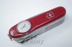 Red Victorinox SwissChamp SuperTimer Pocket Knife Swiss Army with Clock Face