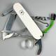 RedEdge Modified Victorinox Yeoman White Plus Scales / Bright Green Liner