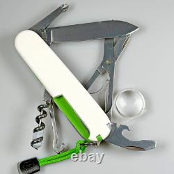 RedEdge Modified Victorinox Yeoman White Plus Scales / Bright Green Liner