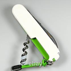 RedEdge Modified Victorinox Yeoman White Plus Scales / Bright Green Liner