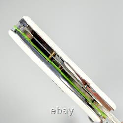 RedEdge Modified Victorinox Yeoman White Plus Scales / Bright Green Liner