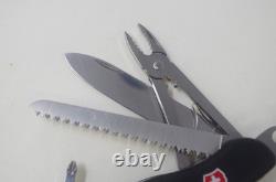 Retired Black Victorinox Atlas 111mm Swiss Army Knife Slide-Lock TSA Auction