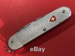 Retired Victorinox Cadet Il Line Ribbed Alox Swiss Army Knife / Old Shield Logo