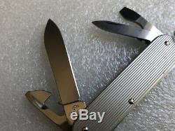 Retired Victorinox Cadet Line Ribbed Alox Swiss Army Knife / Old Shield Logo