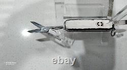 Retired Victorinox Classic Hammered 925 Sterling Silver Swiss Army Knife Discont