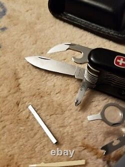 Retired Wenger Evo S54 Black Victorinox Evolution Swiss Army Pocket Knife SAK