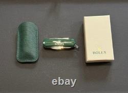 Rolex Swiss Army Pocket Knife 2025 Model Green Leather Case New In Box