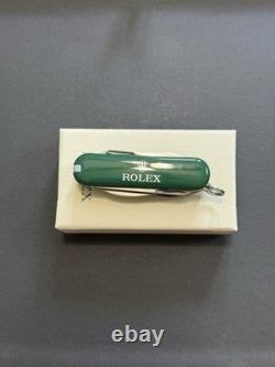 Rolex Swiss Army Pocket Knife 2025 Model Green Leather Case New In Box