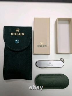 Rolex Victorinox Swiss Army Knife Green Full Set Box & Green Felt Pouch