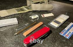 SOS Survival Kit Victorinox Olive Green Pouch Swiss Army Knife Accessories Rare