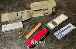 SOS Survival Kit Victorinox Olive Green Pouch Swiss Army Knife Accessories Rare