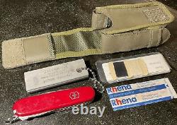 SOS Survival Kit Victorinox Olive Green Pouch Swiss Army Knife Accessories Rare