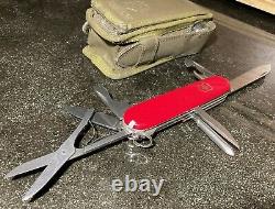 SOS Survival Kit Victorinox Olive Green Pouch Swiss Army Knife Accessories Rare