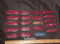 SWISS ARMY POCKET KNIFE LOT OF 20 VICTORINOX MULTI-TOOL BLADE CAMPING HUNTING b