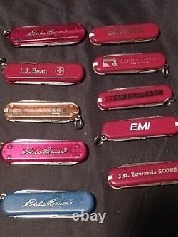 SWISS ARMY POCKET KNIFE LOT OF 20 VICTORINOX MULTI-TOOL BLADE CAMPING HUNTING b