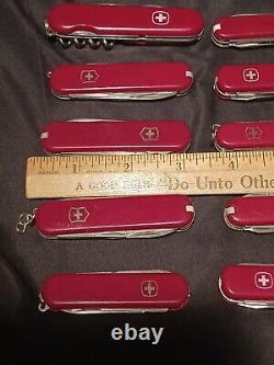 SWISS ARMY POCKET KNIFE LOT OF 20 VICTORINOX MULTI-TOOL BLADE CAMPING HUNTING b