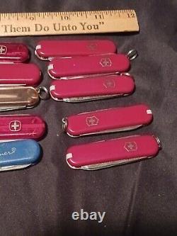 SWISS ARMY POCKET KNIFE LOT OF 20 VICTORINOX MULTI-TOOL BLADE CAMPING HUNTING b