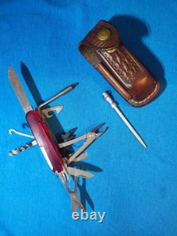 SWISS Officers Army Knife VICTORINOX Multi-Tool Stainless Steel Rostfrei + Case