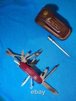 SWISS Officers Army Knife VICTORINOX Multi-Tool Stainless Steel Rostfrei + Case
