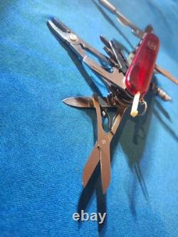 SWISS Officers Army Knife VICTORINOX Multi-Tool Stainless Steel Rostfrei + Case