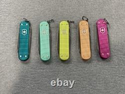 Set Of 5 Victorinox Classic SD Alox Swiss Army Keychain Knife