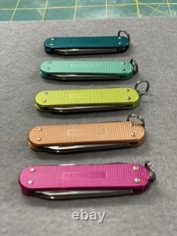 Set Of 5 Victorinox Classic SD Alox Swiss Army Keychain Knife