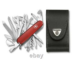 Set Victorinox Swiss Army Pocket Knife Swiss Champ Red & Pouch 91mm 1.6795. Lb1