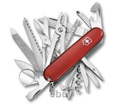 Set Victorinox Swiss Army Pocket Knife Swiss Champ Red & Pouch 91mm 1.6795. Lb1