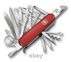 Set Victorinox Swiss Army Pocket Knife Swiss Champ Red & Pouch 91mm 1.6795. Lb1