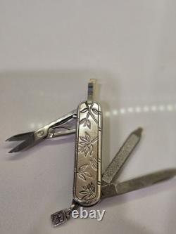 Signed Tiffany & Co Sterling Silver 925 Swiss Army Pocket Knife American Garden