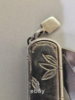 Signed Tiffany & Co Sterling Silver 925 Swiss Army Pocket Knife American Garden