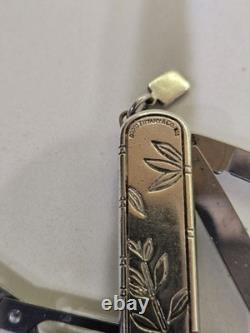 Signed Tiffany & Co Sterling Silver 925 Swiss Army Pocket Knife American Garden