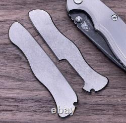 Stone Washed Titanium Scales For 111mm Victorinox Swiss Army Knife USA Made