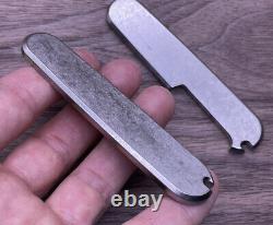 Stone Washed Titanium Swiss Army Knife SCALES for 91mm Victorinox USA Made