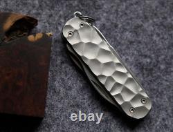 Stone pattern Titanium Handle 58mm Swiss Army Rambler Knife EDC multi-role Knife