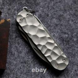 Stone pattern Titanium Handle 58mm Swiss Army Rambler Knife EDC multi-role Knife